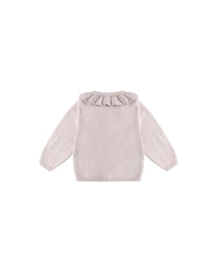 Lilac Ruffle Collar Cardigan