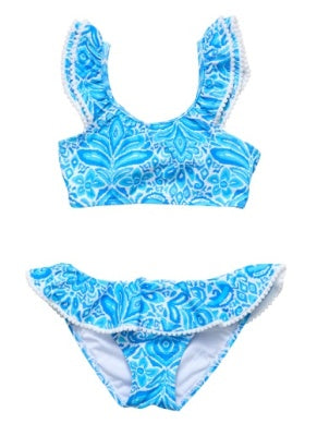 Santorini Blue Frill Bikini