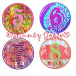 Baby Girl Groovy Tie Dye Stickers