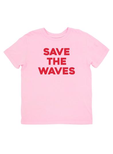 Pink Save the Waves Tee