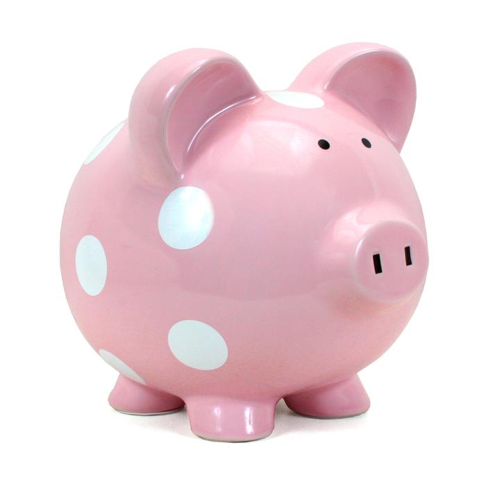 Polka Dot Piggy Bank- Multiple Colors