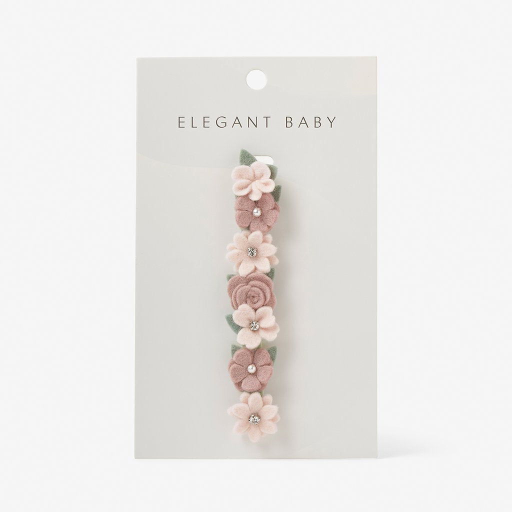 Rose Pinecone Felt Baby Headband