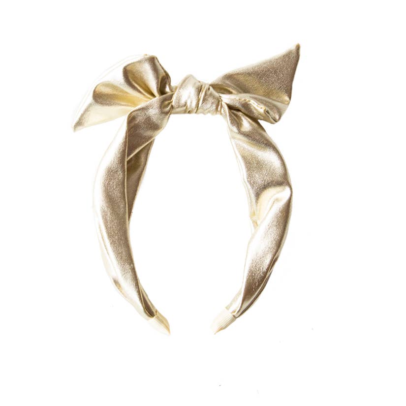 Gold Shimmer Tie Head Band