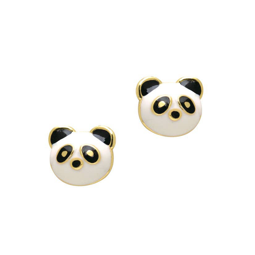 Cutie Enamel Stud Earrings/Pandatastic