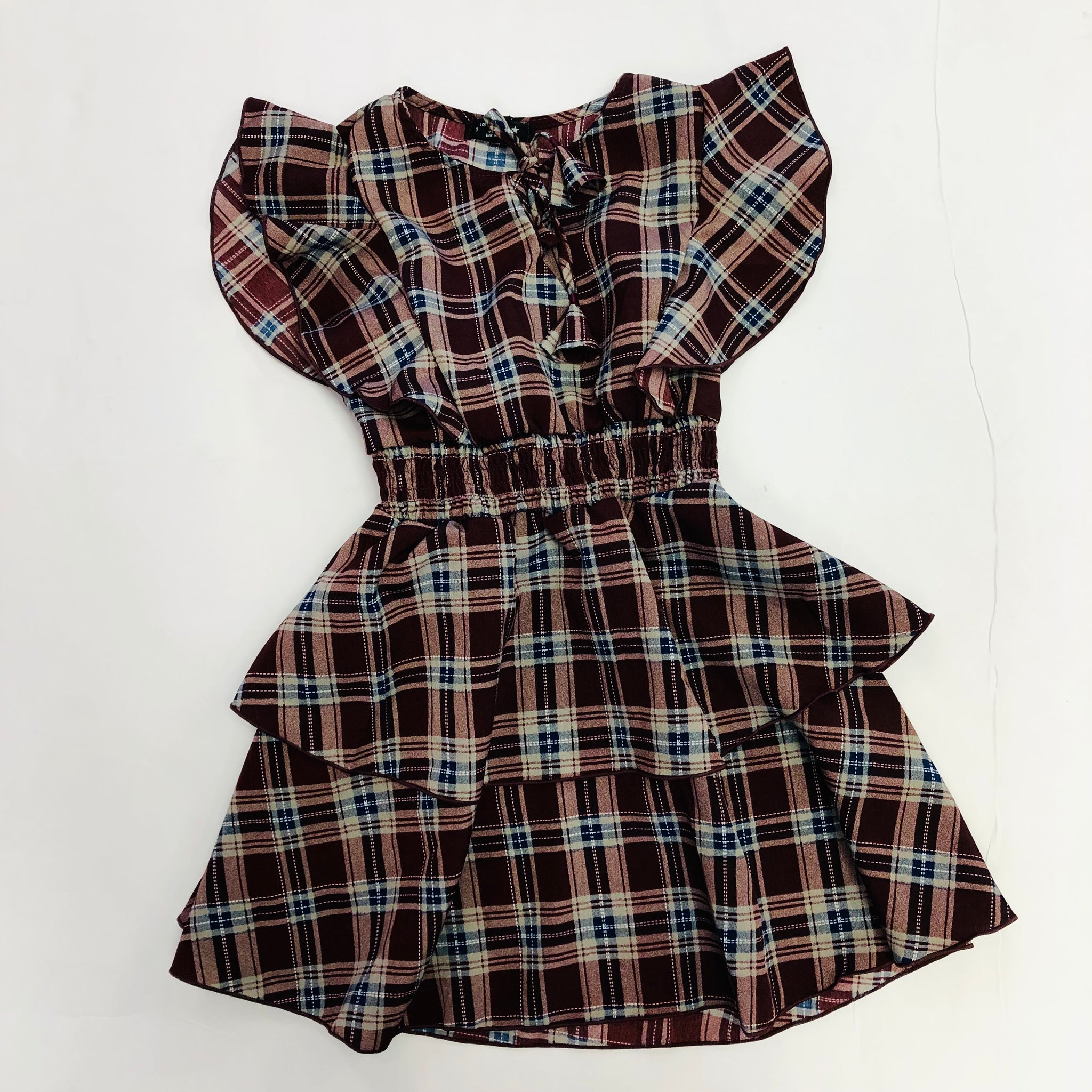 plaid chiffon dress The Check Edit Plaid Chiffon Mini Dress Madison + Mallory