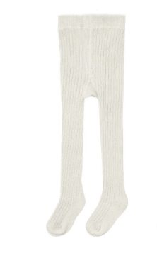 Ivory Cable Knit Tights