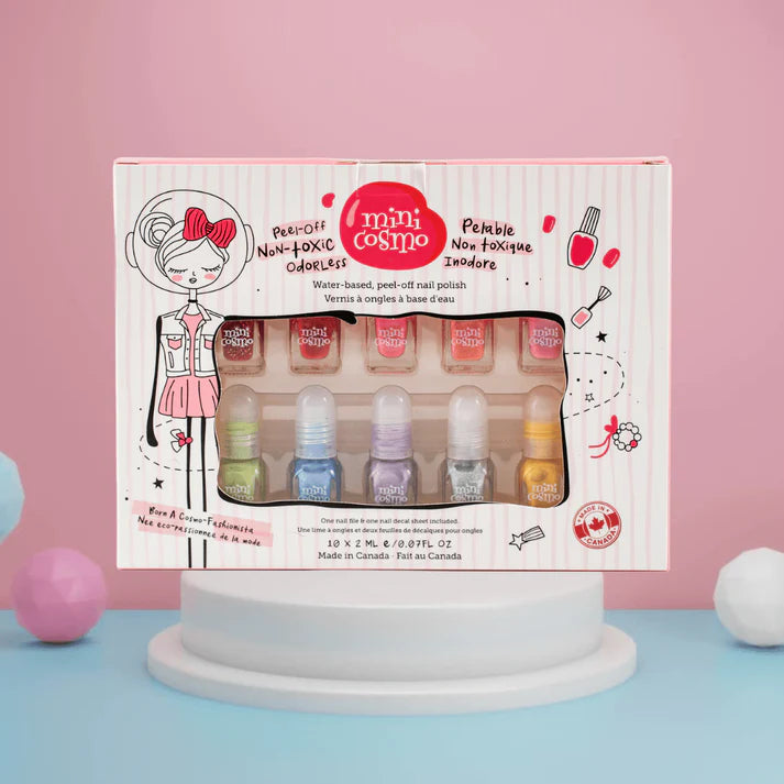 Rainbow 10 Piece Peelable Nail Polish Set