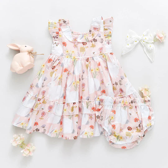 Baby Girl Judith Rabbit Garden Dress Set
