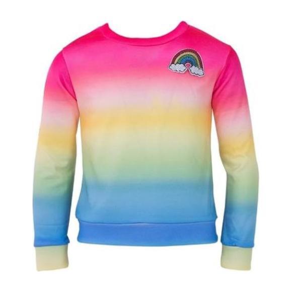 Girls Rainbow Ombre Sweatshirt